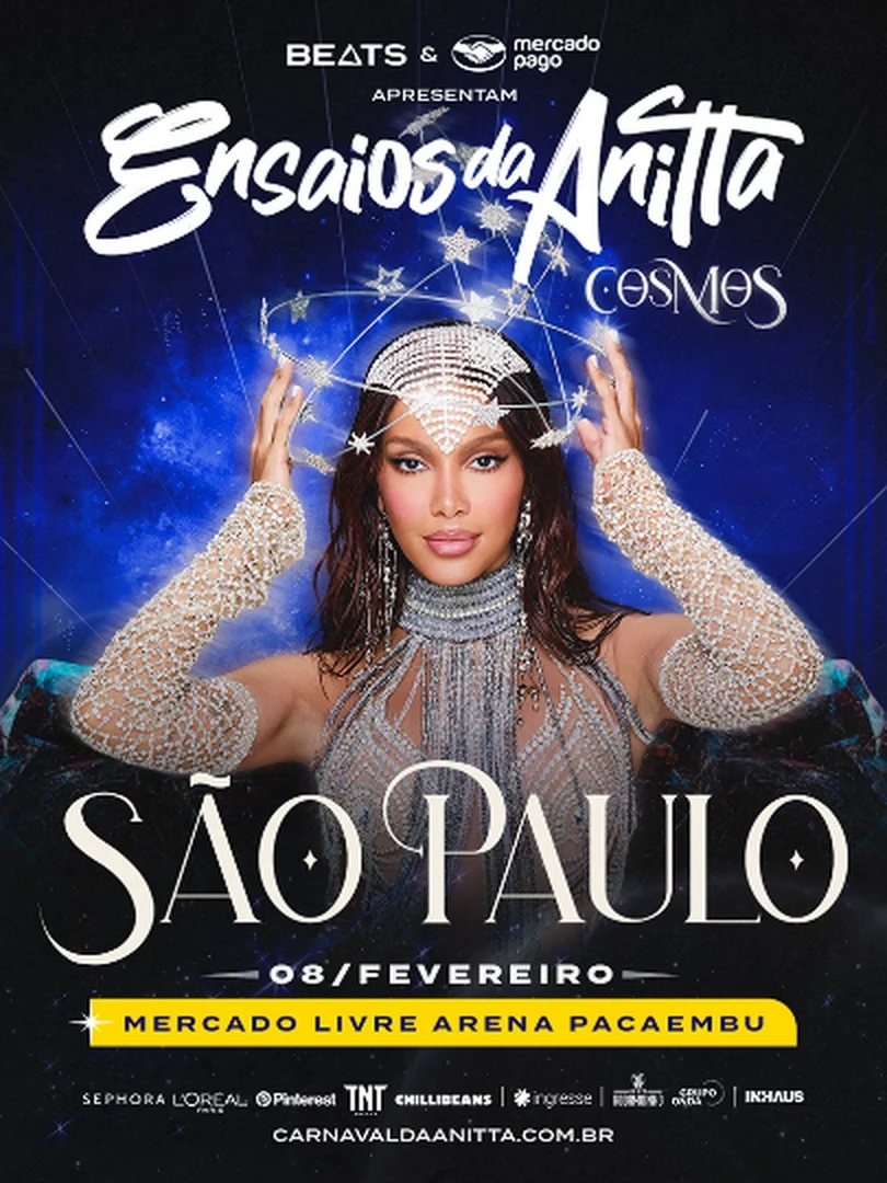 Capa do evento Ensaios da Anitta 2026 - São Paulo